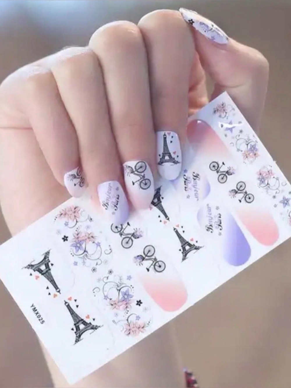 $2 Eiffel Tower Nail Sticker wrap $2 WITH ANY $10 ORDER OR MORE